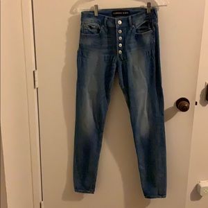 Blue high waisted jeans